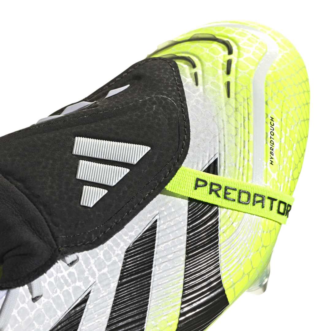 Adidas Predator Elite Fold-Over Tongue SG Boots - White/Black/Lucid Lemon