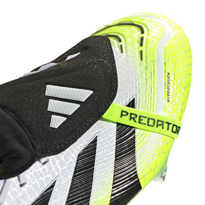 Adidas Predator Elite Fold-Over Tongue SG Boots - White/Black/Lucid Lemon