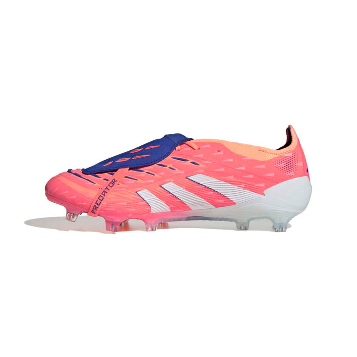 Adidas Predator Elite Fold-Over Tongue FG  Boots - White/Off White/Lucid Blue/Signal Coral