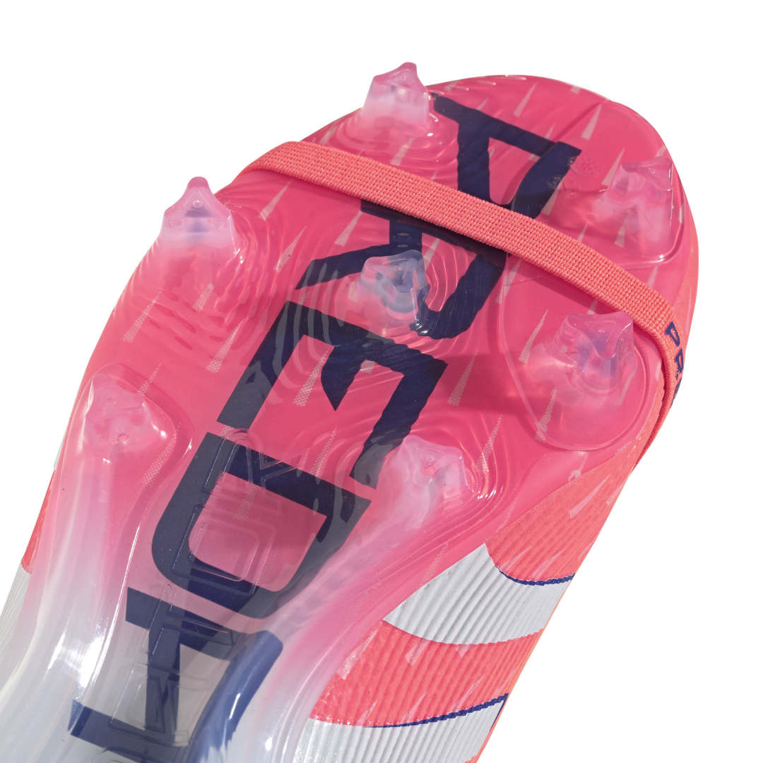 Adidas Predator Elite Fold-Over Tongue FG  Boots - White/Off White/Lucid Blue/Signal Coral