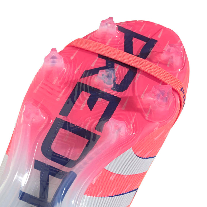 Adidas Predator Elite Fold-Over Tongue FG  Boots - White/Off White/Lucid Blue/Signal Coral