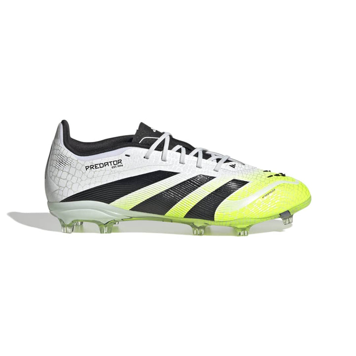 Predator Elite Firm Ground Boots Kids - WHITE/BLACK/YELLOW