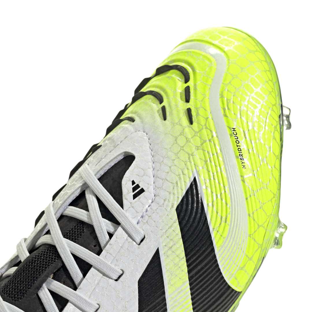 Predator Elite Firm Ground Boots Kids - WHITE/BLACK/YELLOW