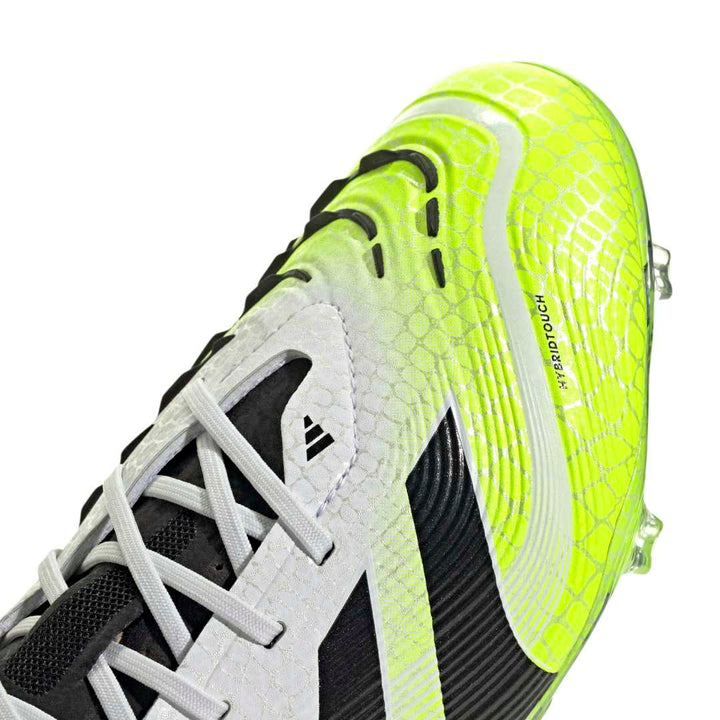 Predator Elite Firm Ground Boots Kids - WHITE/BLACK/YELLOW