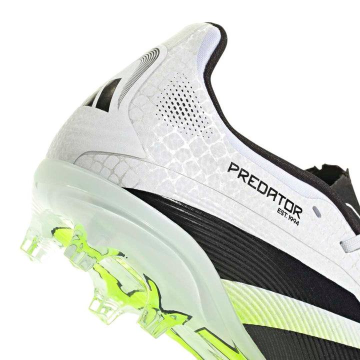 Predator Elite Firm Ground Boots Kids - WHITE/BLACK/YELLOW