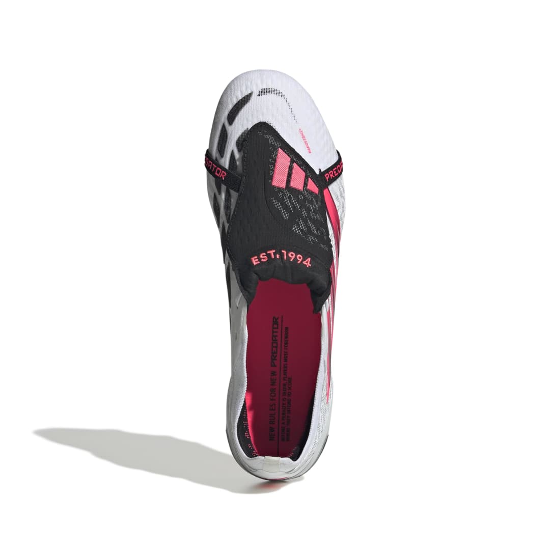 Adidas Predator Elite Fold-Over Tongue FG Boots – White / Solar Turbo / Black