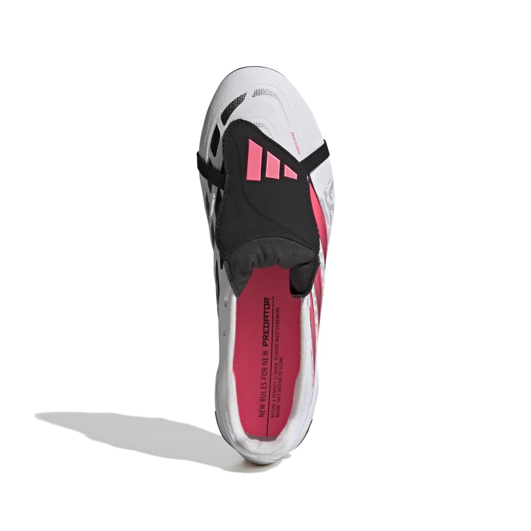 Adidas Predator League Fold-Over Tongue FG Boots – White / Solar Turbo / Black