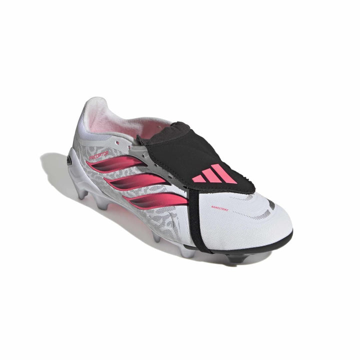 Adidas Predator League Fold-Over Tongue FG Boots – White / Solar Turbo / Black