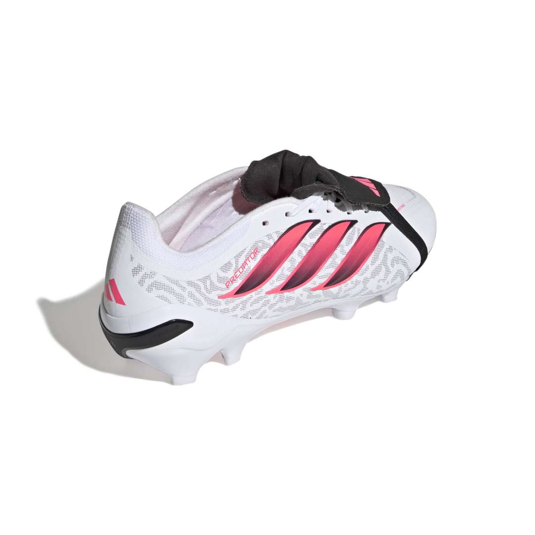 Adidas Predator League Fold-Over Tongue FG Boots – White / Solar Turbo / Black