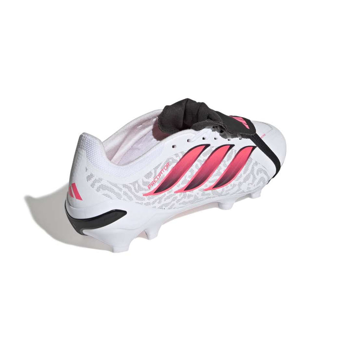 Adidas Predator League Fold-Over Tongue FG Boots – White / Solar Turbo / Black