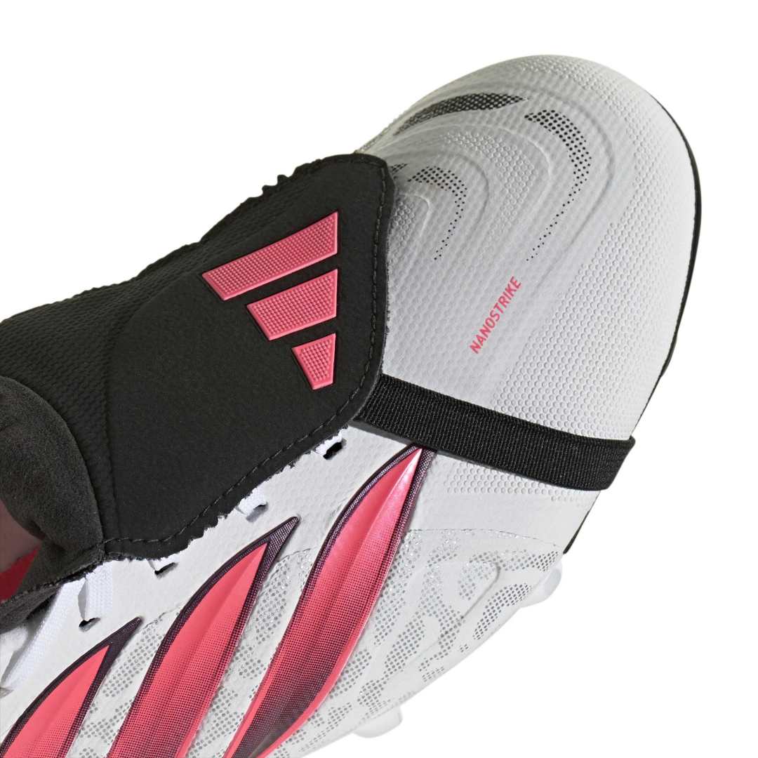 Adidas Predator League Fold-Over Tongue FG Boots – White / Solar Turbo / Black