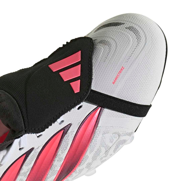 Adidas Predator League Fold-Over Tongue FG Boots – White / Solar Turbo / Black