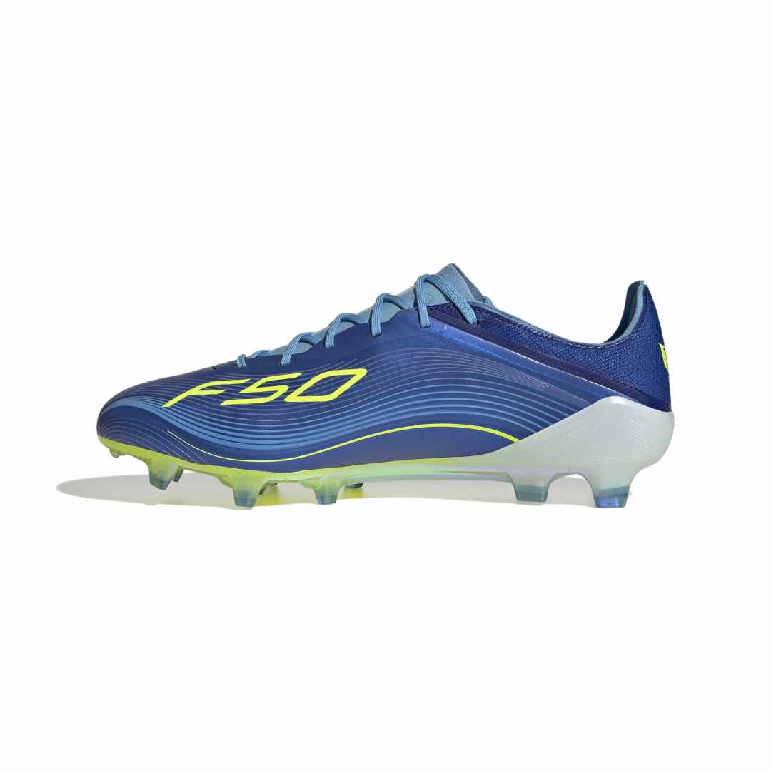 Adidas F50 Messi Elite Firm Ground Boots - Team Royal Blue/Solar Yellow/Semi Blue Burst