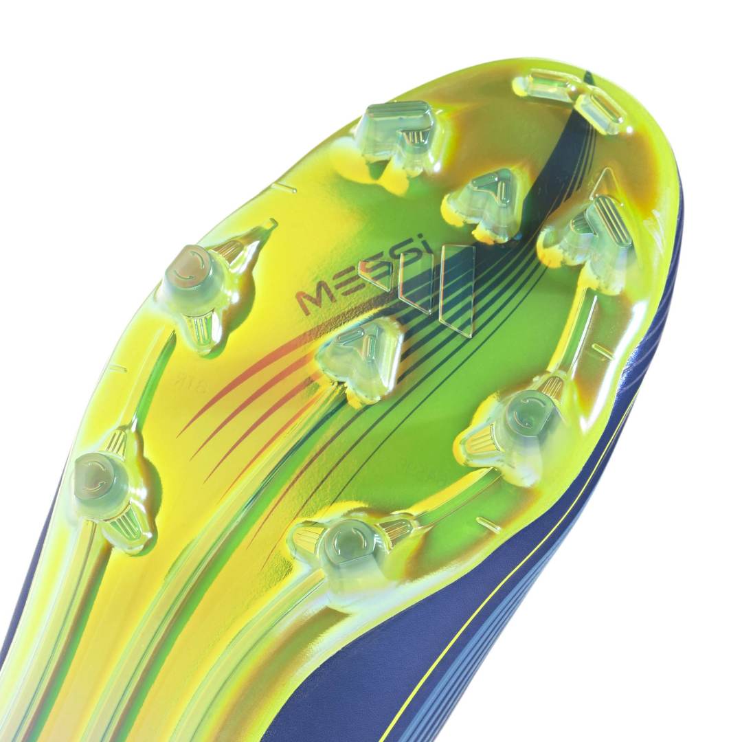 Adidas F50 Messi Elite Firm Ground Boots - Team Royal Blue/Solar Yellow/Semi Blue Burst