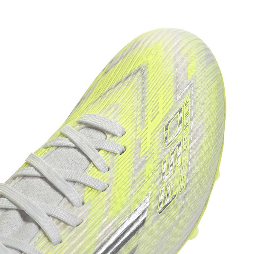 F50 Sparkfusion League -  Mid Cut FG/AG Football Boots Womens - White / Iron / Yellow