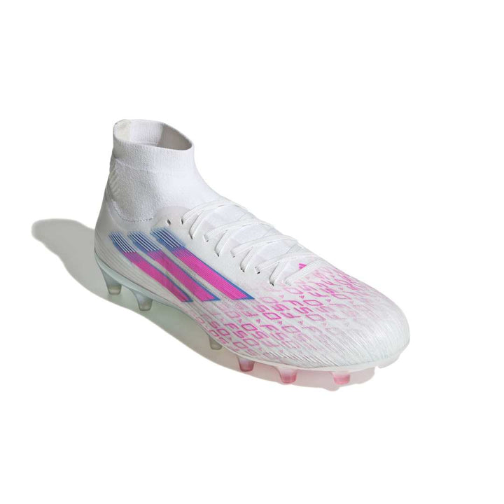 Adidas F50 Sparkfusion Elite Mid FG/AG Boots - White/Lucid Pink