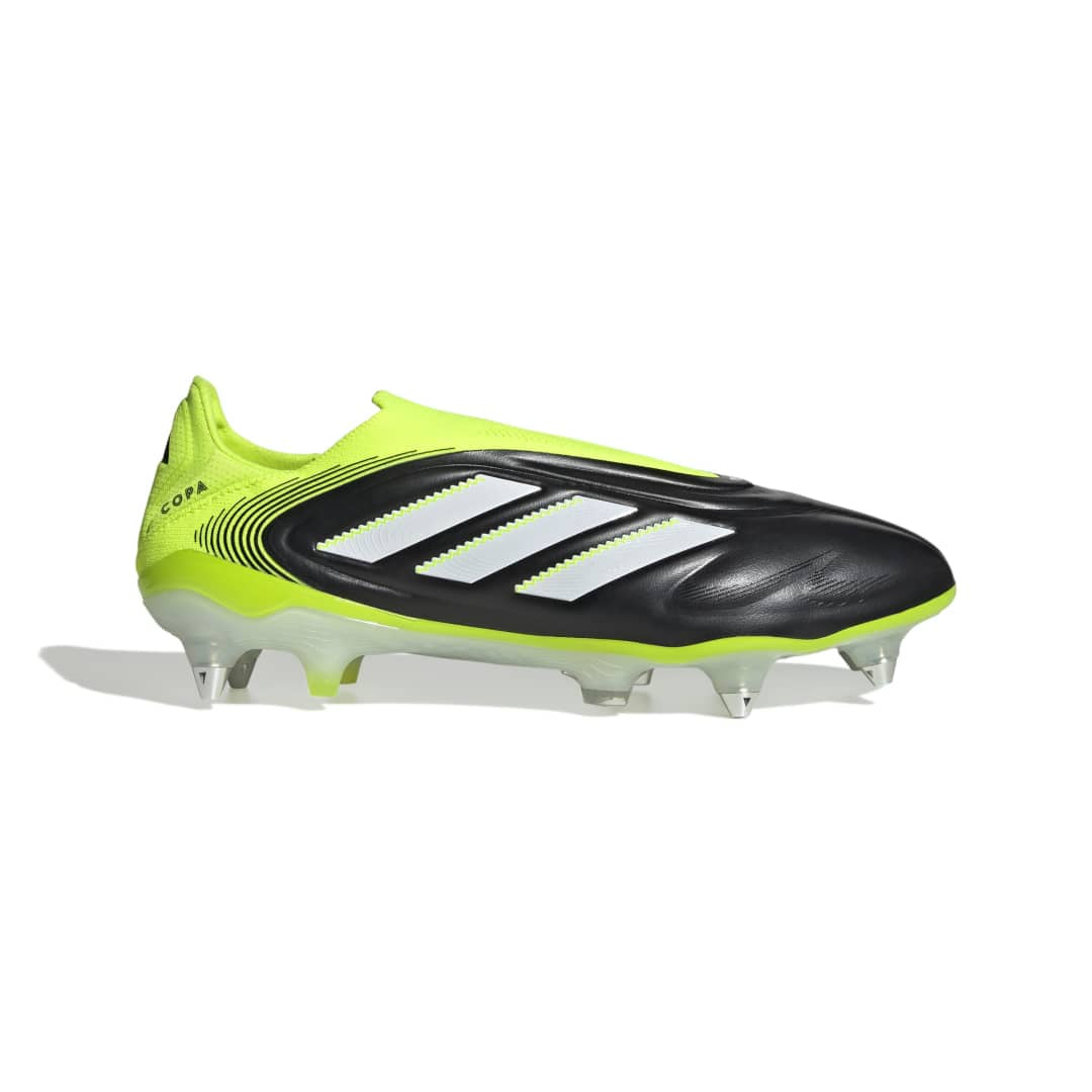 Adidas Copa Pure 3 Elite Laceless SG Boots - Core Black/ White/ Lucid Lemon