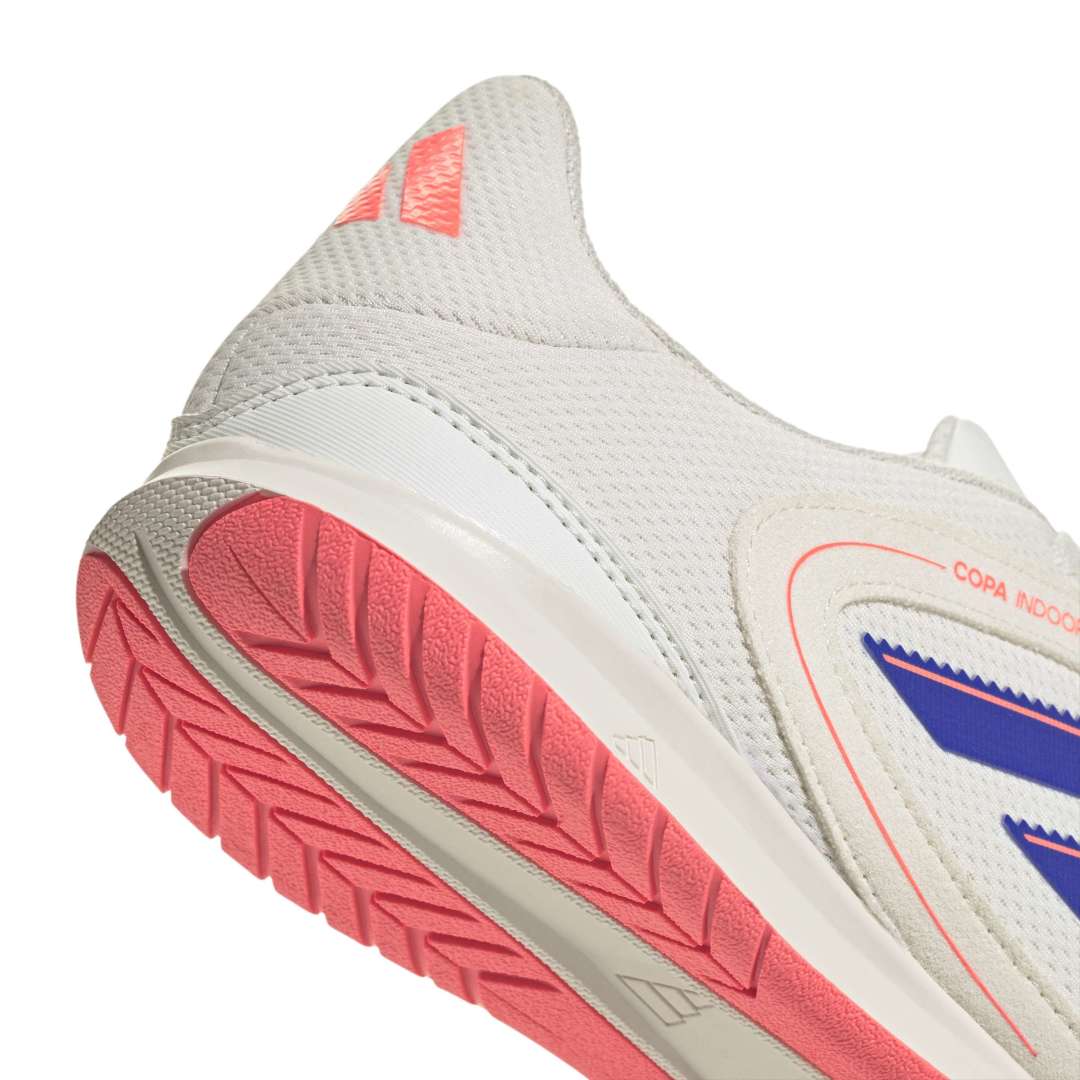 Adidas Copa Court indoor Club Futsal Shoes - White/Blue/Coral