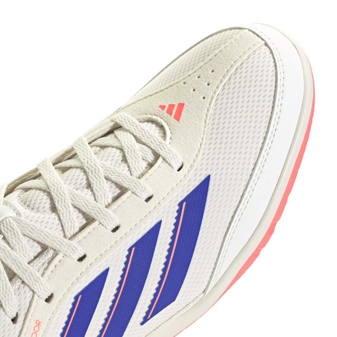 Adidas Copa Court indoor Club Futsal Shoes - White/Blue/Coral