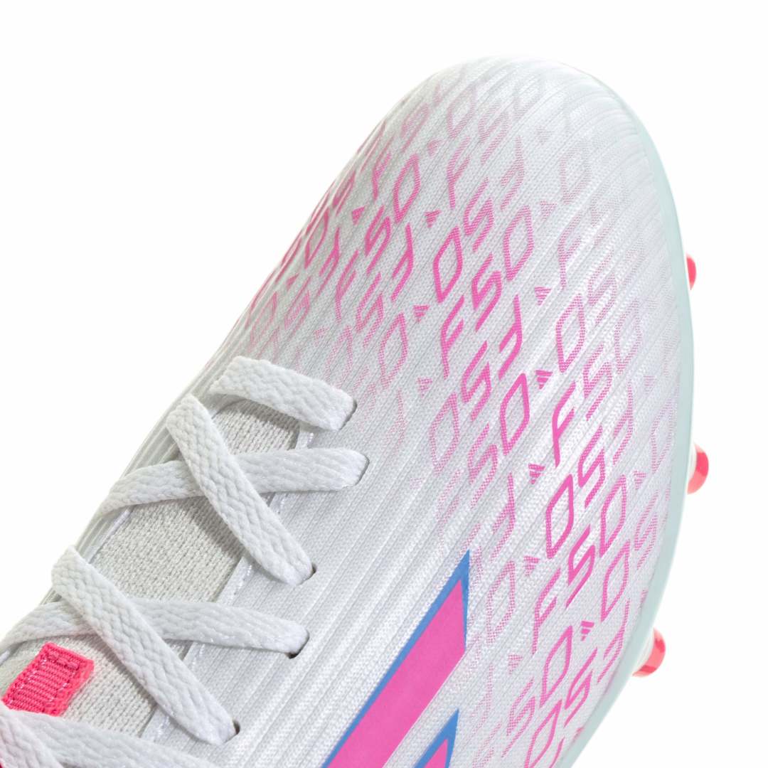 Adidas F50 Sparkfusion League FG/AG Boots Kids - Cloud White/Lucid Pink/ Cloud White