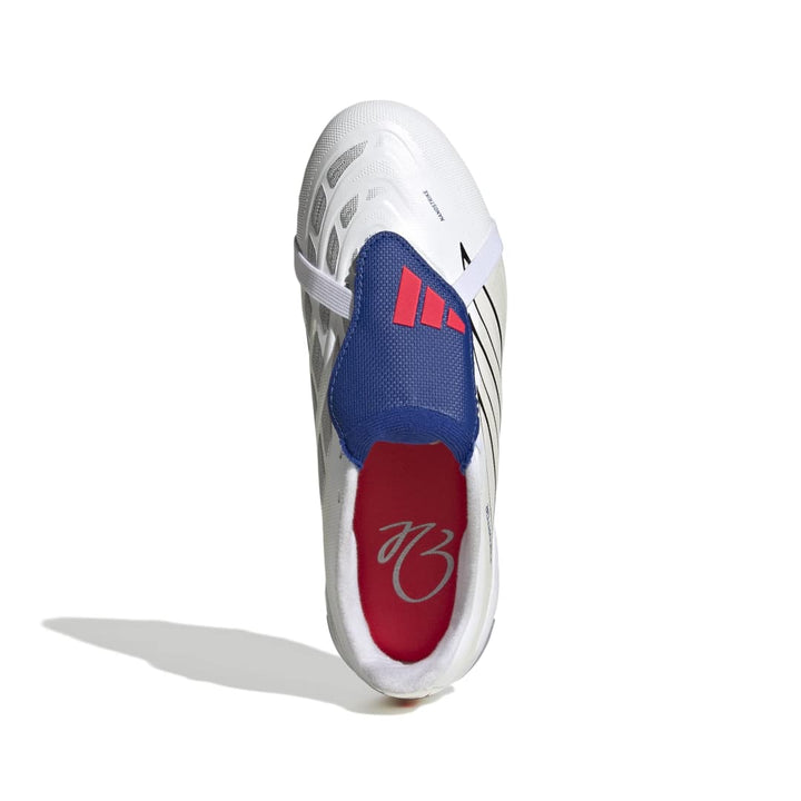 Predator League Fold-Over Tongue FG Boots Kids - Metallic / White / Royal Blue