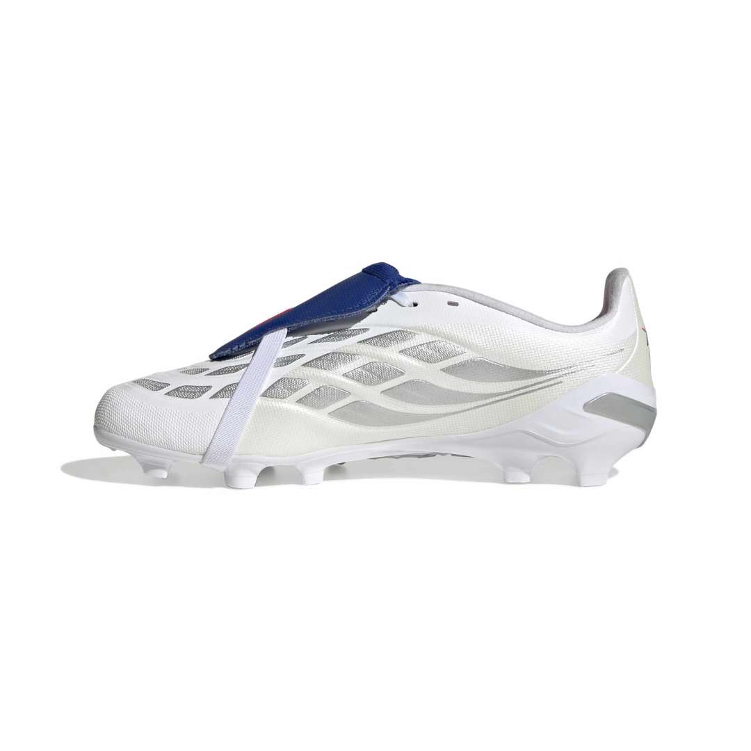 Predator League Fold-Over Tongue FG Boots Kids - Metallic / White / Royal Blue