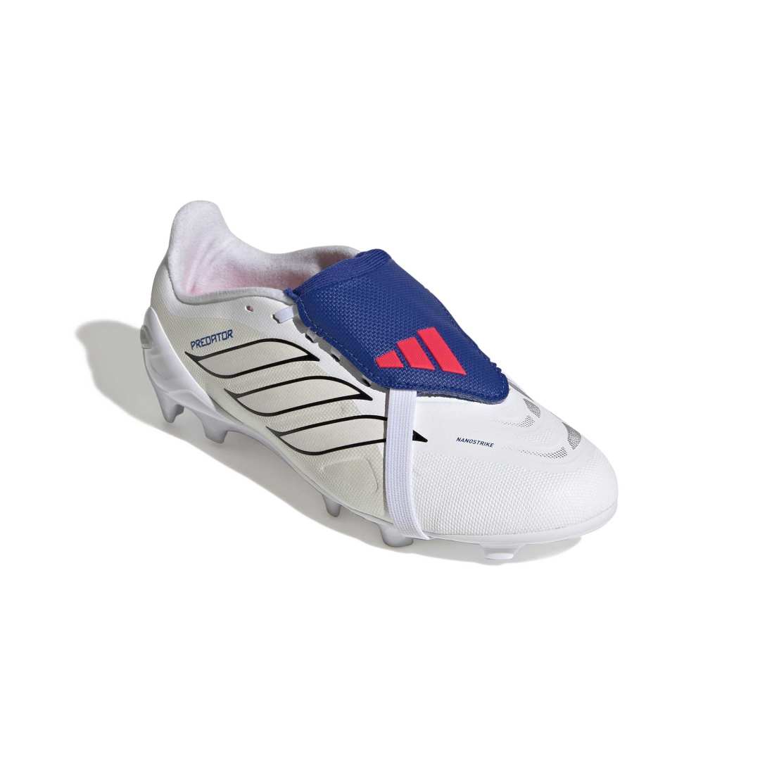 Predator League Fold-Over Tongue FG Boots Kids - Metallic / White / Royal Blue
