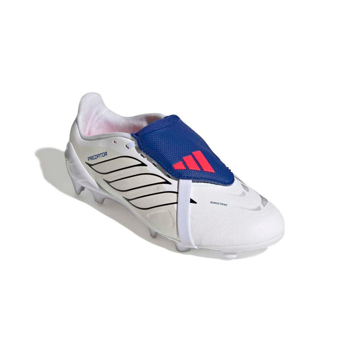 Predator League Fold-Over Tongue FG Boots Kids - Metallic / White / Royal Blue