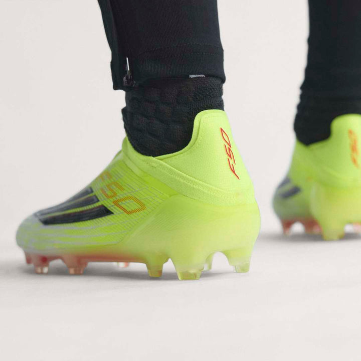 F50 Elite Laceless FG Boots - Yellow / Black / Red
