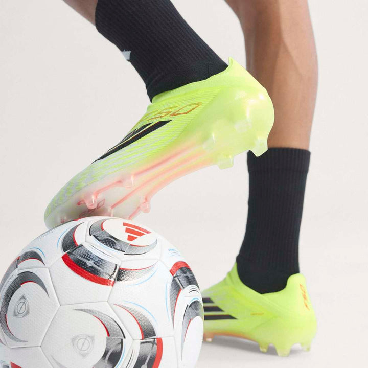 F50 Elite Laceless FG Boots - Yellow / Black / Red