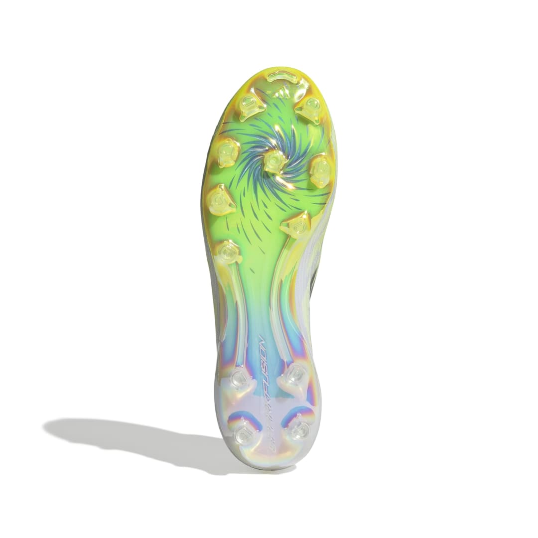 F50 Sparkfusion Elite Mid Cut FG/AG Womens Boots - White / Iron / Yellow