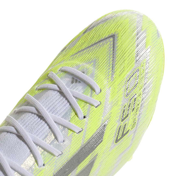 F50 Sparkfusion Elite Mid Cut FG/AG Womens Boots - White / Iron / Yellow