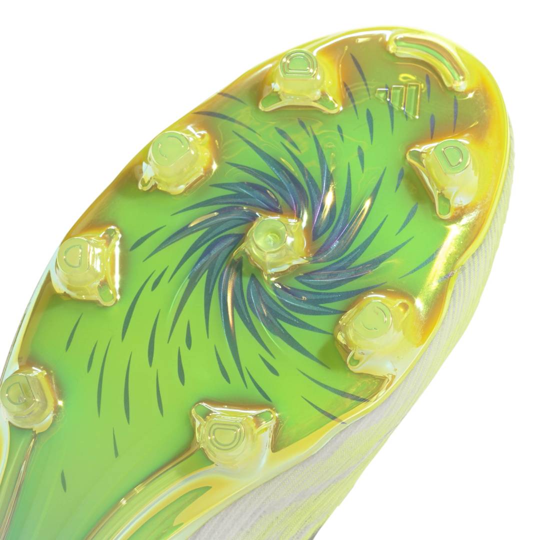 F50 Sparkfusion Elite Mid Cut FG/AG Womens Boots - White / Iron / Yellow