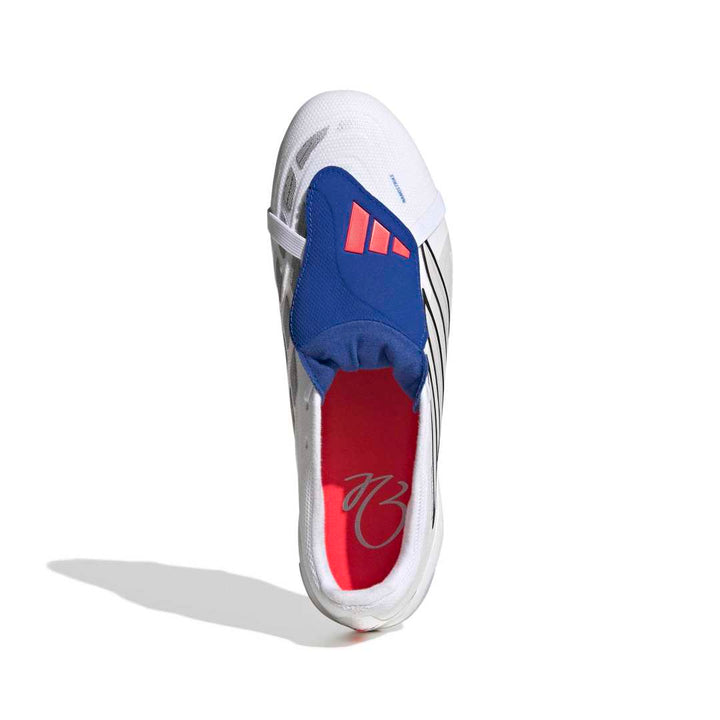 Predator League Fold-Over Tongue FG Boots - Metallic / White / Royal Blue