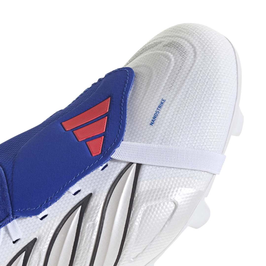 Predator League Fold-Over Tongue FG Boots - Metallic / White / Royal Blue