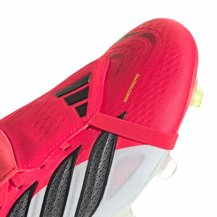 Predator Pro Fold-Over Tongue Firm Ground Football Boots - Red / Black / White