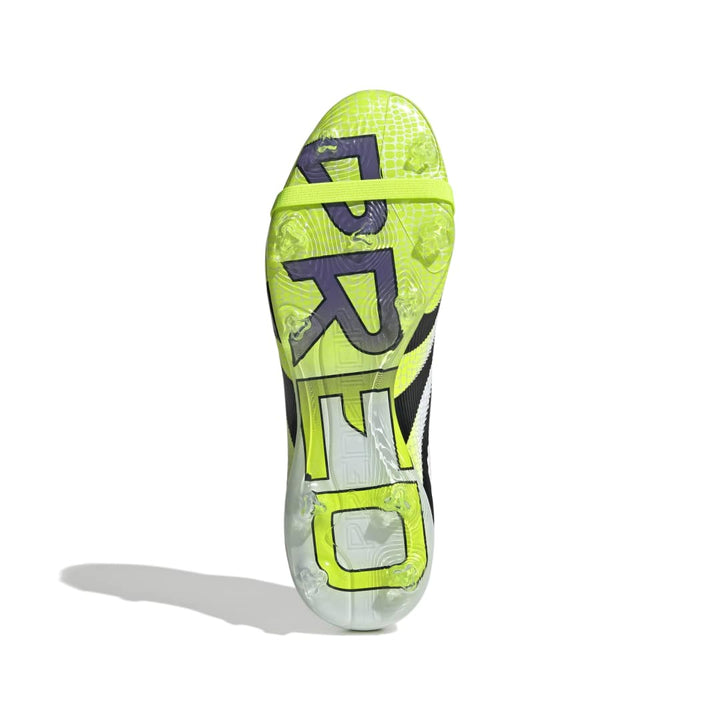 Predator Pro Fold-Over Tongue Firm Ground Boots - White / Black / Yellow