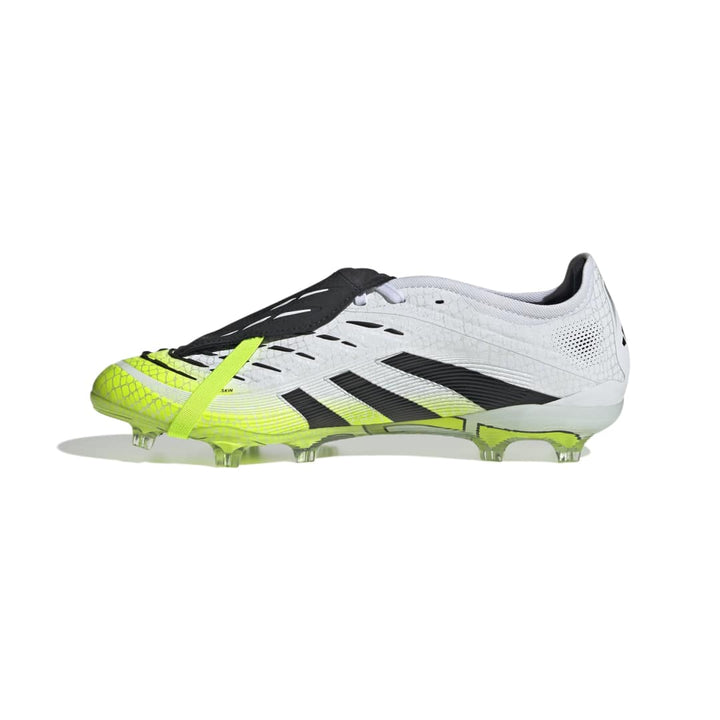 Predator Pro Fold-Over Tongue Firm Ground Boots - White / Black / Yellow