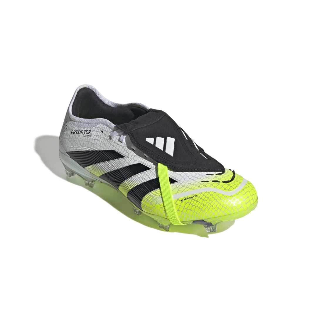 Predator Pro Fold-Over Tongue Firm Ground Boots - White / Black / Yellow