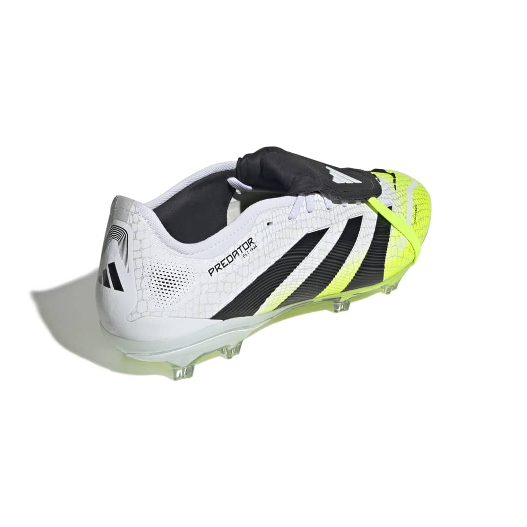 Predator Pro Fold-Over Tongue Firm Ground Boots - White / Black / Yellow