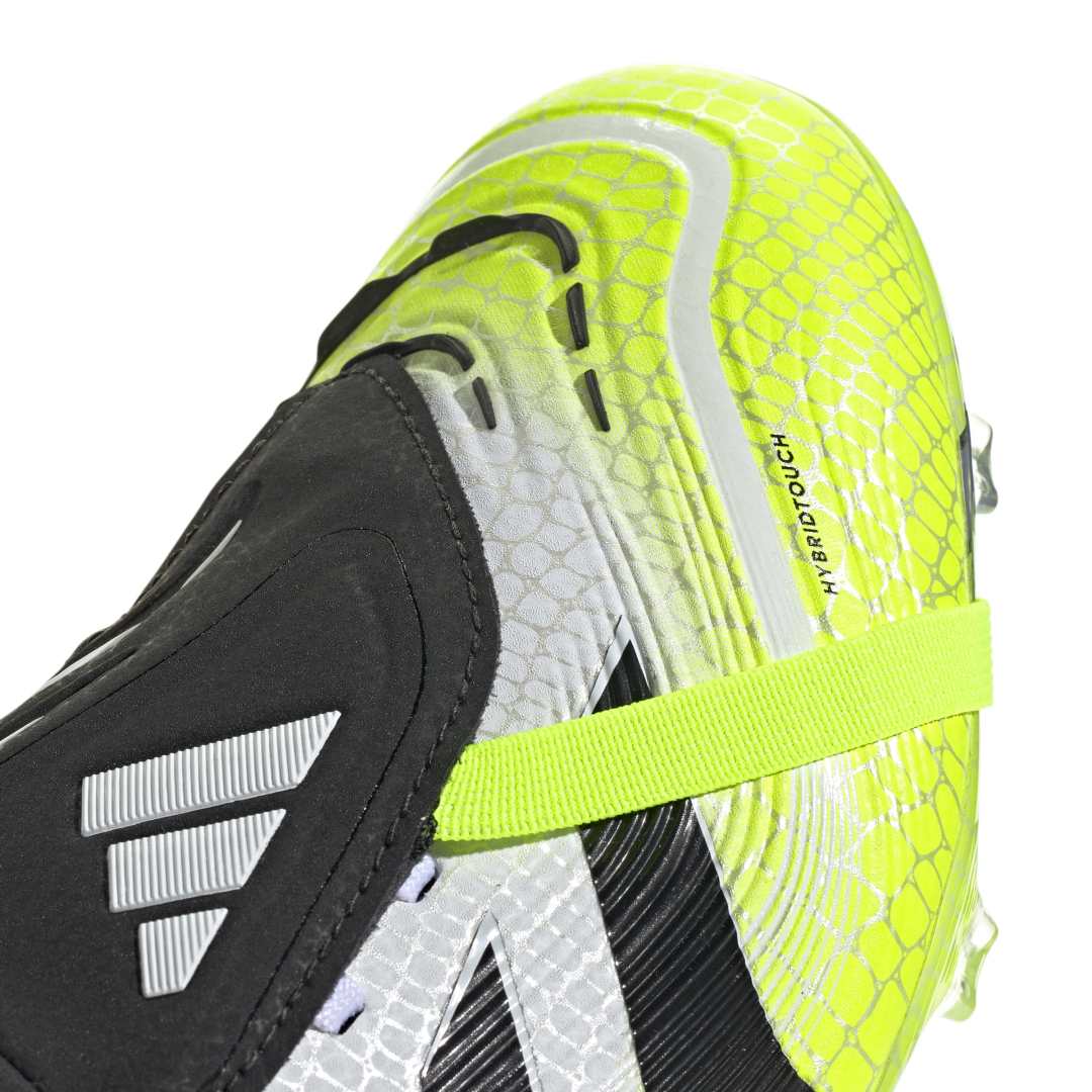 Predator Pro Fold-Over Tongue Firm Ground Boots - White / Black / Yellow