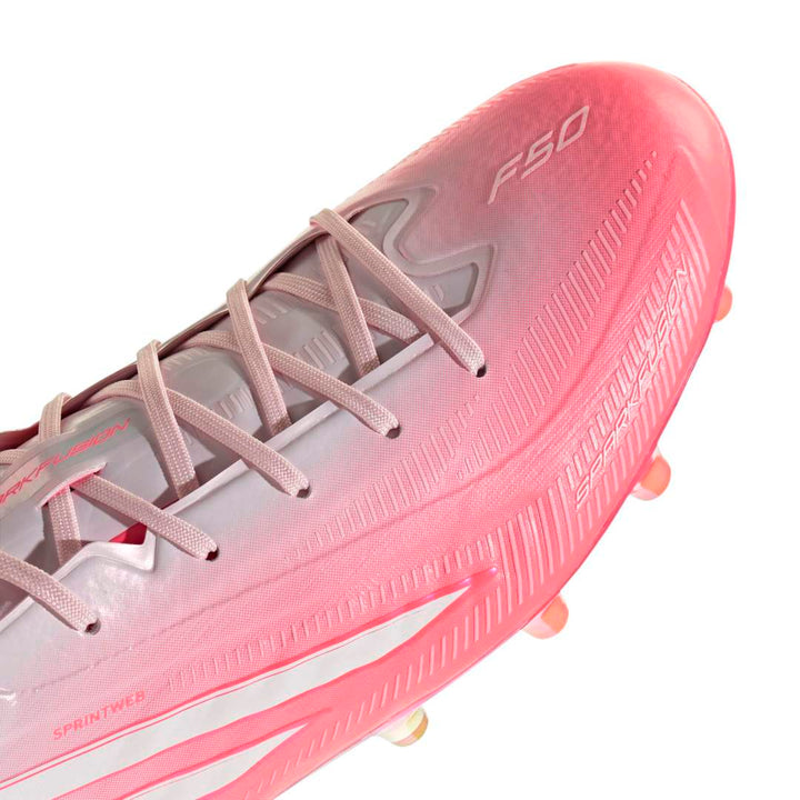 Adidas F50 Sparkfusion Elite Low Cut Women’s FG/AG Boots - Solar Turbo / White / Pink