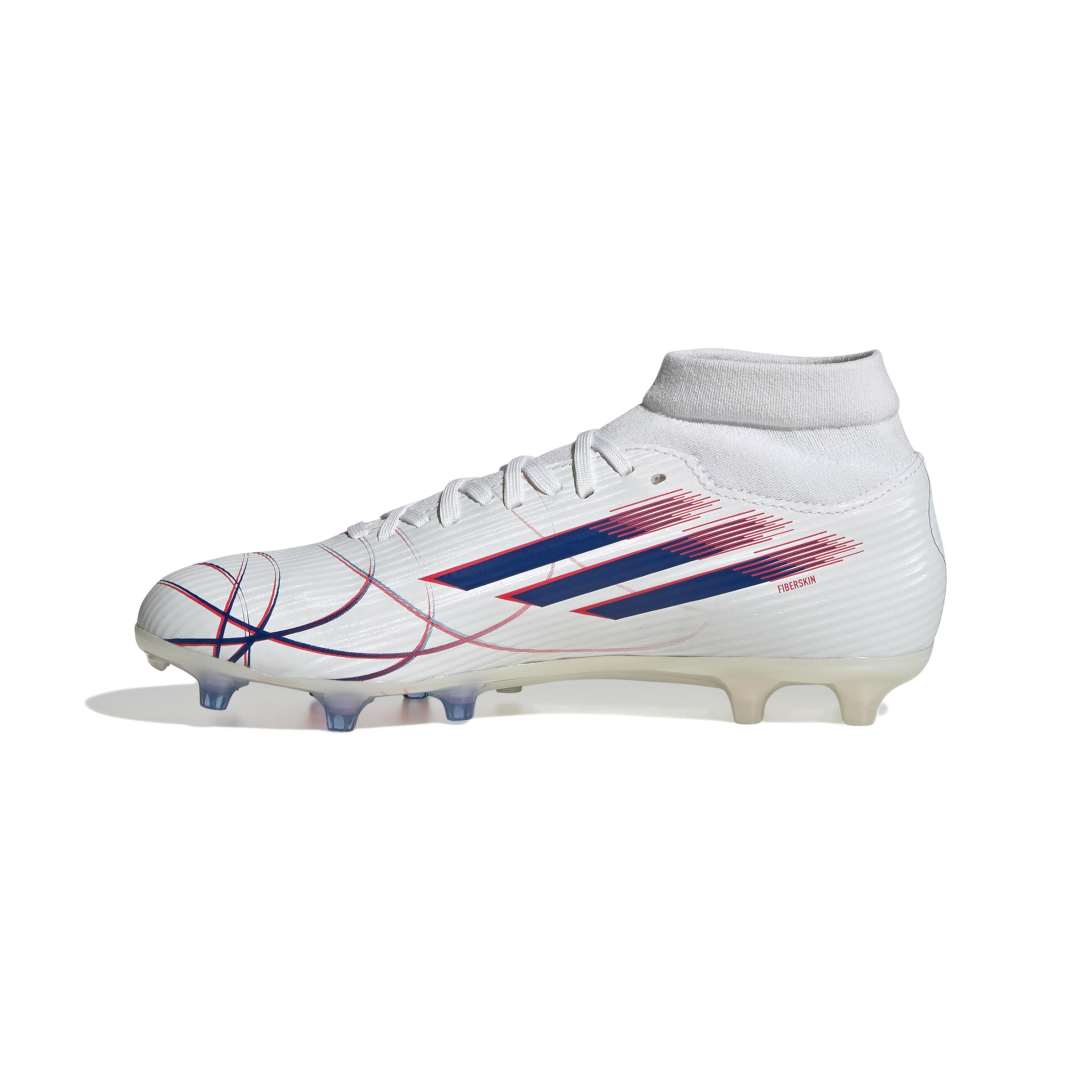 Adidas F50 Sparkfusion League Mid Cut FG/AG Boots Womens - White / Blue / Lucid Red