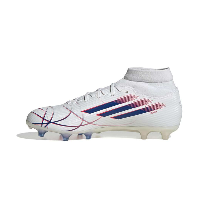 Adidas F50 Sparkfusion League Mid Cut FG/AG Boots Womens - White / Blue / Lucid Red