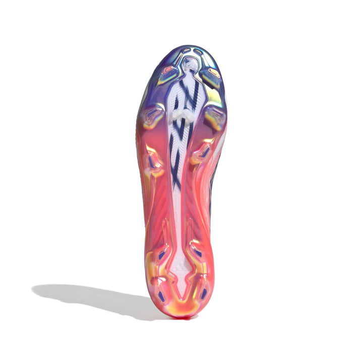 Adidas F50 Hyperfast Elite FG Boots - White / Purple / Solar Turbo