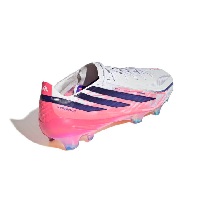 Adidas F50 Hyperfast Elite FG Boots - White / Purple / Solar Turbo