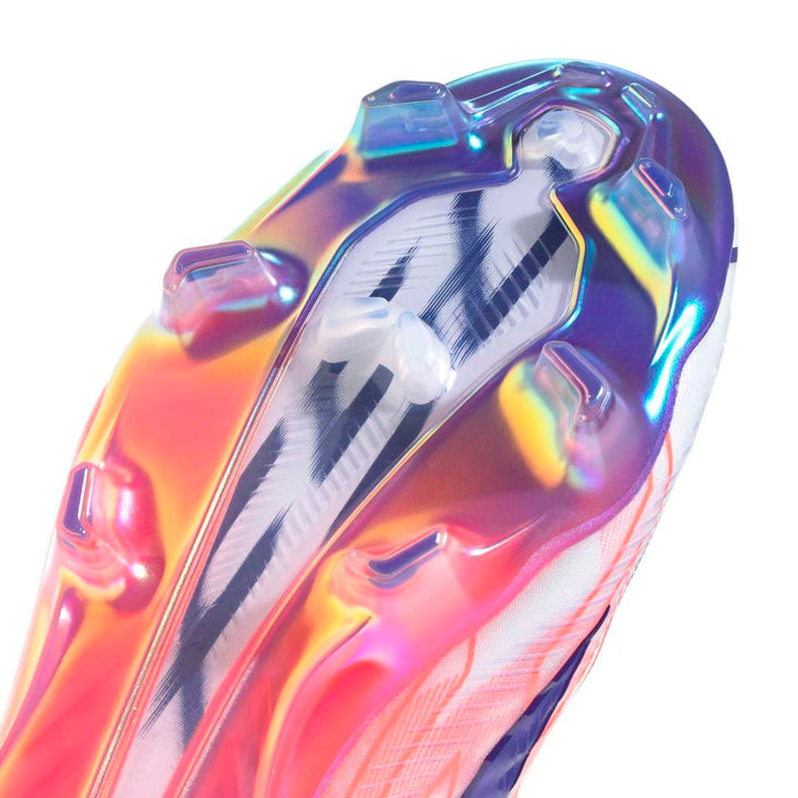 Adidas F50 Hyperfast Elite FG Boots - White / Purple / Solar Turbo