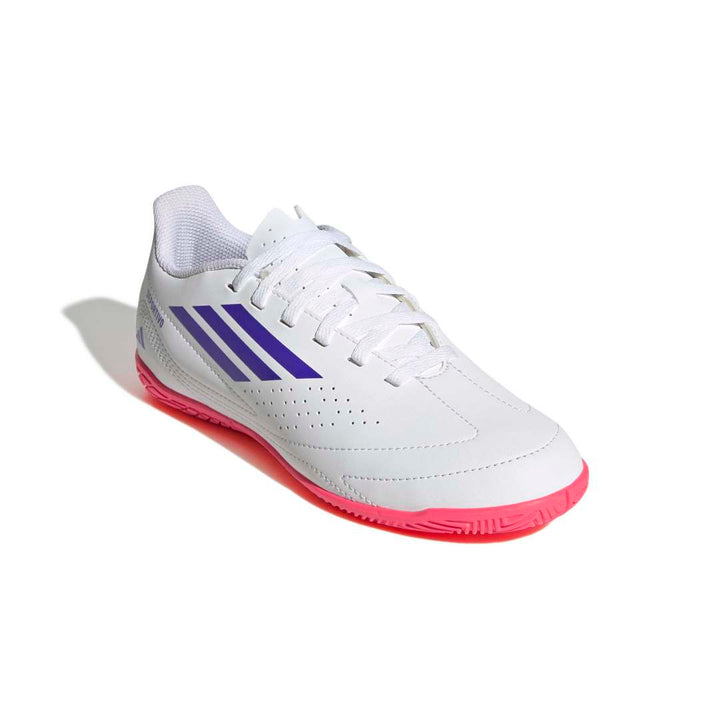 Adidas Deportivo III Indoor Boots Kids - White / Purple / Solar Turbo
