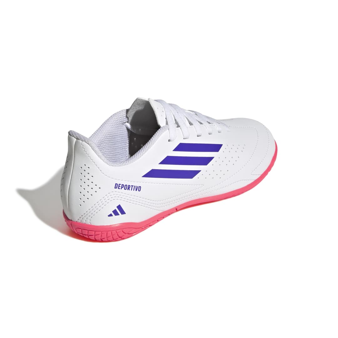 Adidas Deportivo III Indoor Boots Kids - White / Purple / Solar Turbo