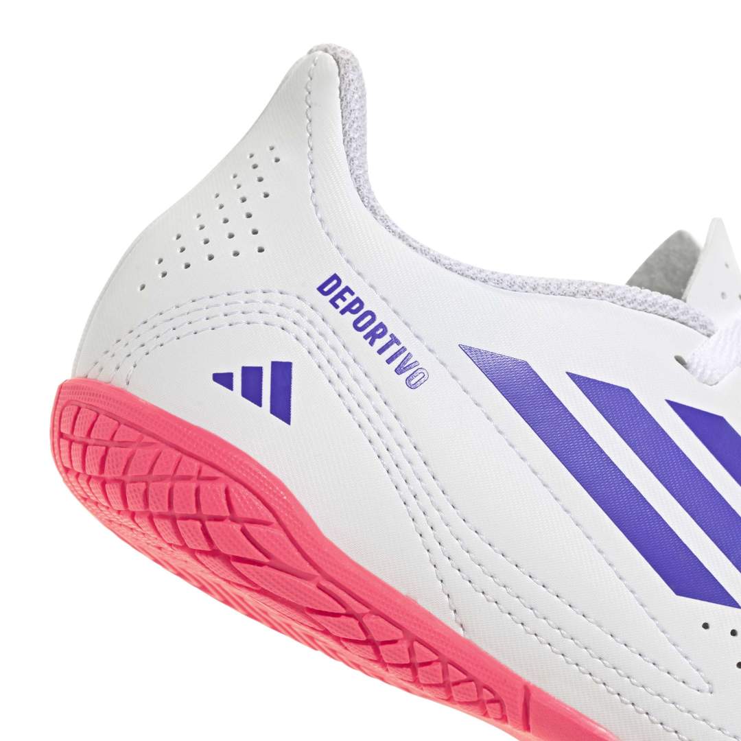 Adidas Deportivo III Indoor Boots Kids - White / Purple / Solar Turbo